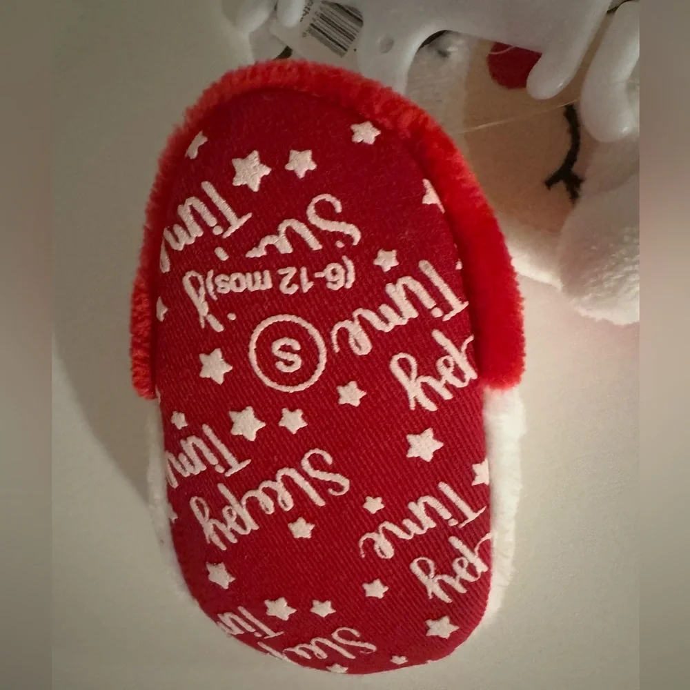 Santa Kids Slippers - Festive Red and White
